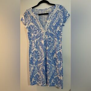 Lilly Pulitzer Brewster T-Shirt Dress In Aqua Lounge Size Small